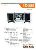 Sony TC-560 - Service Manual 